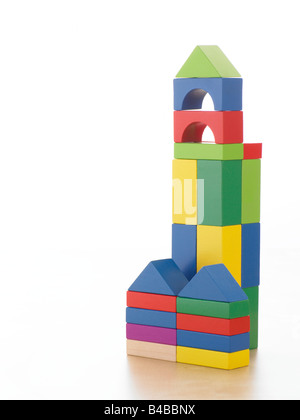 Spielzeug für Kinder Holzbausteine Stockfoto