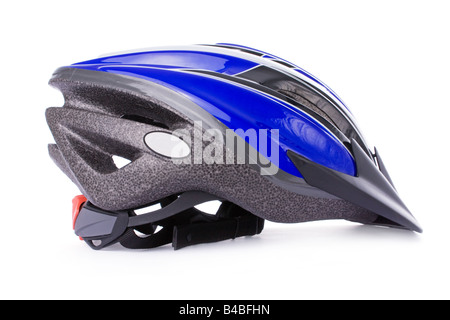 Fahrradhelm isoliert auf weißem Hintergrund Stockfoto
