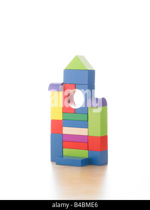 Spielzeug für Kinder Holzbausteine Stockfoto