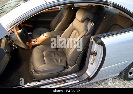 Auto, Mercedes CL 600, Coupé/Coupe, Luxus approx.s, Modelljahr 2000-Silber, FGHDS, Innenansicht, Innenansicht, Sitze, vorne Stockfoto