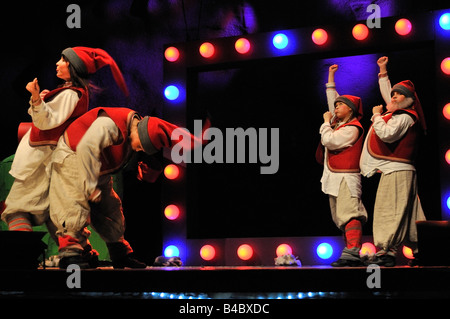 Finnland Rovaniemi Santa Park-Bühnen-performance Stockfoto