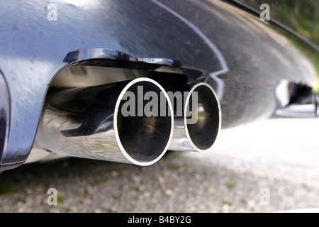 Auto, BMW M3, Cabrio, Baujahr 2003-schwarz, Auspuff, detaillierte Ansicht, Technik/Zubehör, Zubehör, Fotograf: Hans Di Stockfoto