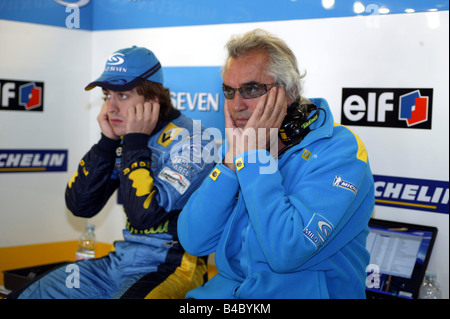 Motor Sport, Flavio Briatore und Alonso Fernando, Formel 1, Renault, Porträt Stockfoto