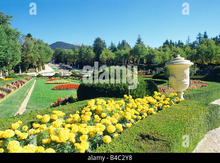 Gärten. La Granja de San Ildefonso. Segovia Provinz. Kastilien-León. Spanien. Stockfoto