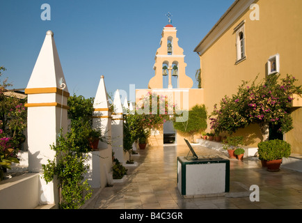 Palaeokastritsa Panagia Kloster, Palaeokastritsa, Korfu, Griechenland, Europa Stockfoto