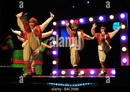 Finnland Rovaniemi Santa Park-Bühnen-performance Stockfoto