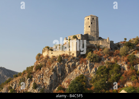 Burg in Pocitelj, Bosnien und Herzegowina Stockfoto