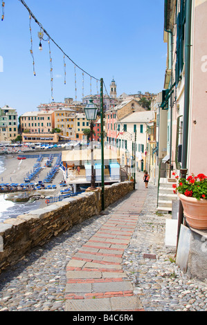 Malerischen Überblick über die Stadt von Bogliasco Ligurien Italien Stockfoto