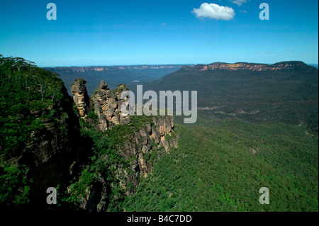 DREI SCHWESTERN JAMISON VALLEY BLUE MOUNTAINS NSW AUSTRALIA Stockfoto