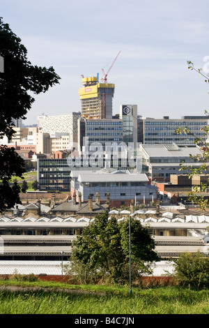 Sheffield Stadtzentrum und Hallam University campus Stockfoto