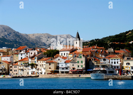 Dorf von Baska, Insel KRK, Kroatien Stockfoto