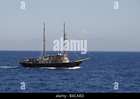 einen alten Stil Boot von Insel Ventotene, Italien Stockfoto