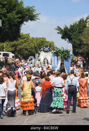 Torremolinos Costa del Sol Malaga Provinz Spanien Feria de San Miguel jährliche Romeria Stockfoto