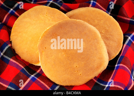 TRADITIONELLE SCHOTTISCHE PFANNKUCHEN Stockfoto