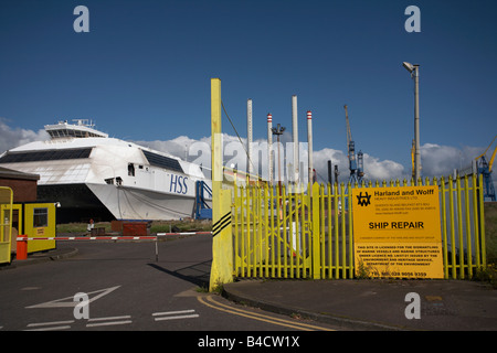 Harland und Wolff Schiff reparieren Belfast City Zentrum Nord Irland Großbritannien Stockfoto