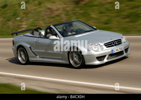 Mercedes CLK Deutsche Touring Master Meisterschaft AMG Modell Jahr 2006, Silber, fahren, schräg von vorne, Vorderansicht,-s Stockfoto