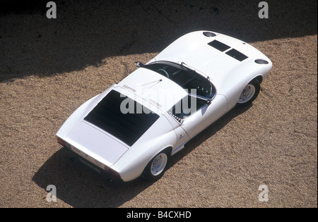 Auto, Lamborghini Miura, Roadster, Coupé, Baujahr 1966-1972, Jahrgang ca., 60er Jahre, 12 Zylinder, weiss, stehend, upholdin Stockfoto