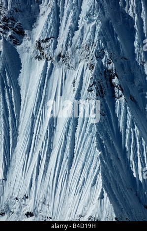 Eis-Flöten auf Yerupacha Sur gesehen vom Cerro Gran Vista Cordillera Huayhuash Peru Südamerika Stockfoto