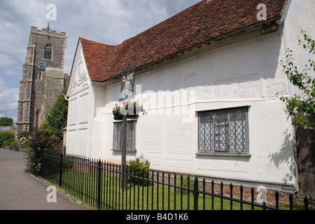 Die alten Haus und St. Peter und Paul Church mittelalterliche Stadt Clare Suffolk England Stockfoto