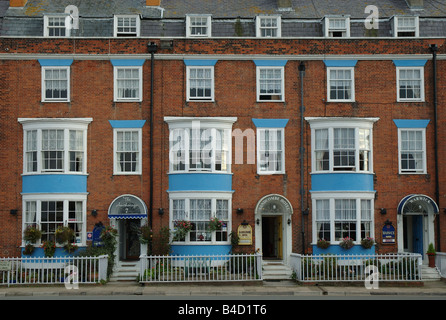 Reihe von Hotels, Pensionen, Weymouth, Dorset, England, UK Stockfoto