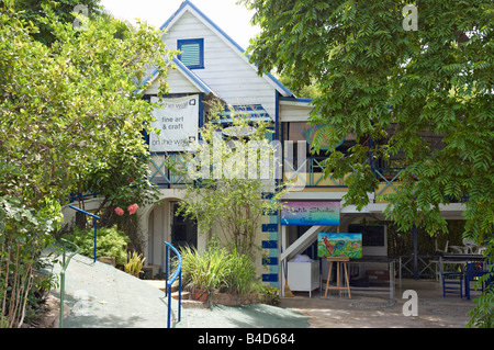 Auf The Wall Art Gallery und Batik-Studio auf der Karibikinsel Barbados Stockfoto