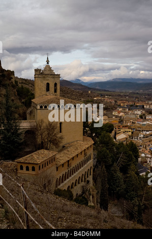 Basilika der Virgen De La Pena in Kleinstadt Graus in Aragon Gemeinschaft Spanien Stockfoto