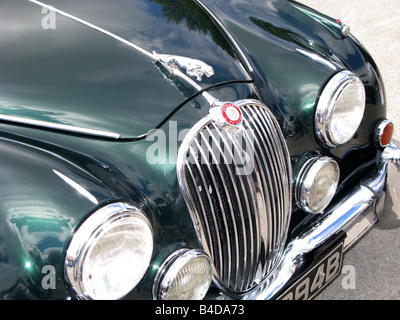 vorderen Ende des klassischen Jaguar Jaguar Auto Stockfoto