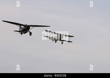 Shuttleworth (Sammlung) Air Show 2008 Westland Lysander und Gloster Gladiator Stockfoto