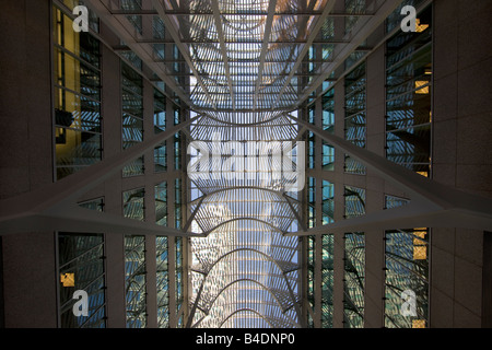 Innere des Brookfield Place in der Innenstadt von Toronto, Ontario, Kanada. Stockfoto