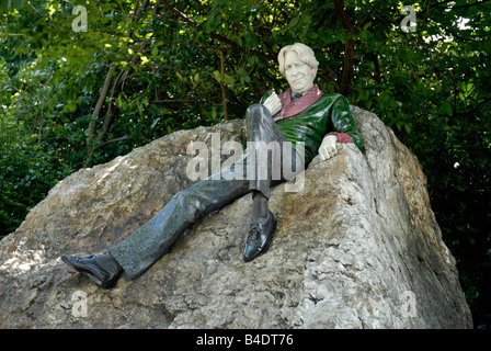 Oscar Wilde Memorial in Merrion Square Dublin Irland Bildhauer Danny Osborne Stockfoto