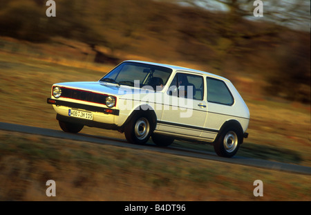 Auto, VW Volkswagen Golf GTI MK1, weiß, Baujahr 1977, The 70 s, Limousine, Auto, schräg von vorne, Vorderansicht, cou Stockfoto