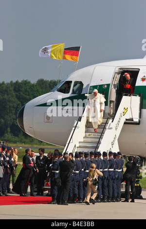 Papst Benedict XVI. bei seinem Besuch in Köln, Deutschland Stockfoto