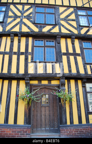 Tudor House Fassade, Broad Street, Ludlow, Shropshire, England, Vereinigtes Königreich Stockfoto