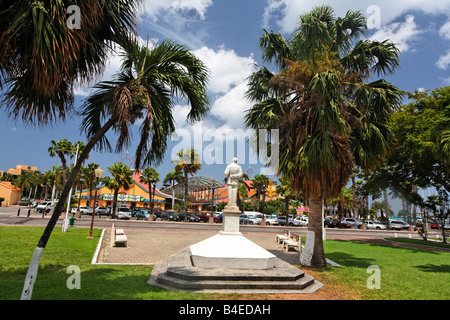 Westindische Inseln Aruba Oranjestadt Statue von Jan Hendrik Albert Henny Eman Stockfoto