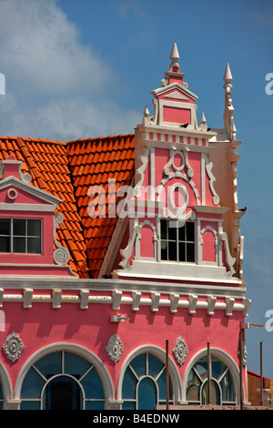 West Indies Aruba Oranjestadt holländischen Baustil im royal Plaza Einkaufszentrum Stockfoto