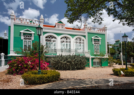 West Indies Aruba Oranjestadt koloniale Gebäude Stockfoto