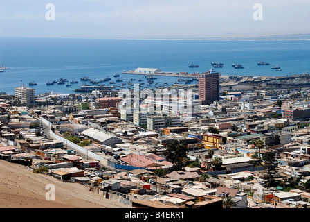 Luftaufnahme der Stadt Arica, Chile Stockfoto