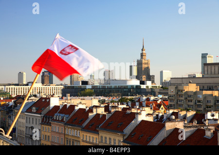 Warschau, Blick Skyline von der Widokowy Plattform Stockfoto