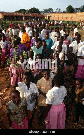 Kinder in der Schule, Uganda Stockfoto