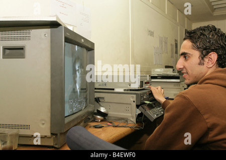 Ein unabhängiger irakische Fernsehsender in Kairo, Ägypten. Stockfoto