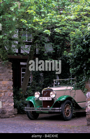 Auto, Chrysler 65, Oldtimer, Baujahr 1928, Cabrio, stehend, schräge Front, Vorderansicht, Landschaft, Landschaft, 1920er Jahre, t Stockfoto