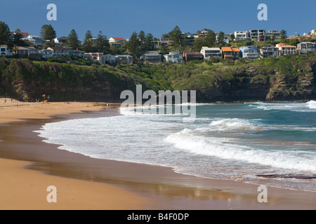 Teure Häuser am Bilgola Head mit Blick auf Bilgola Beach, Nordstrände, sydney, New South wales, australien Stockfoto