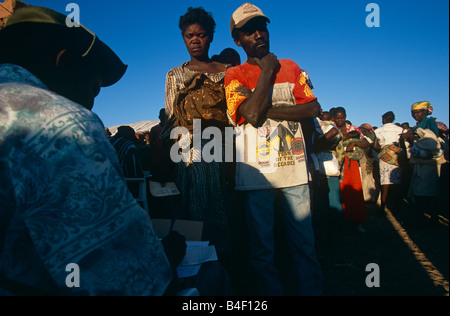 Ein Lager für Vertriebene in Angola. Stockfoto