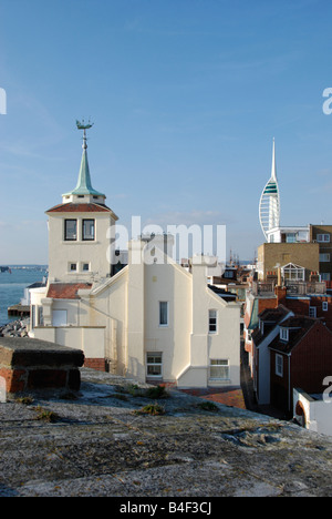 Altes Portsmouth betrachtet aus der Runde Turm Hampshire England Stockfoto