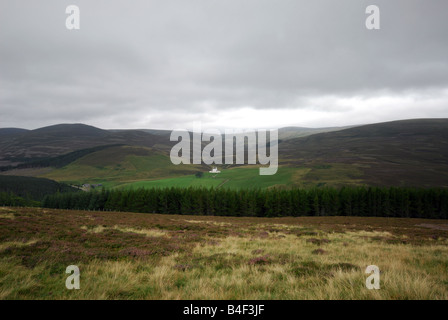 Fernblick über Corgarff Castle Strathdon Aberdeenshire in den Cairngorms National Park in Schottland Stockfoto