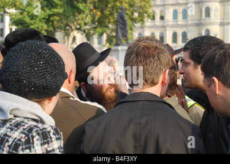 Anti-israelische protest Trafalgar square Stockfoto