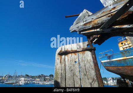 Schiff im Hafen von Camaret Sur Mer Brittany France Stockfoto