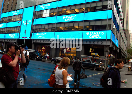 Die ehemalige Lehman Brothers globalen Hauptsitz in New York umbenannt jetzt Barclays Capital Stockfoto