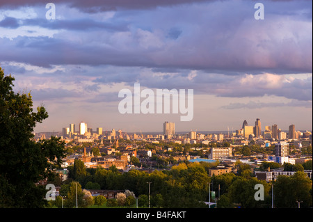 Blick über London vom Parliament Hill Hampstead London NW3 Vereinigtes Königreich Stockfoto