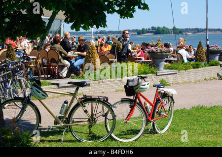 Cafe Ursula ein beliebtes Sommer spuken an der Uferpromenade in Helsinki Finnland Stockfoto